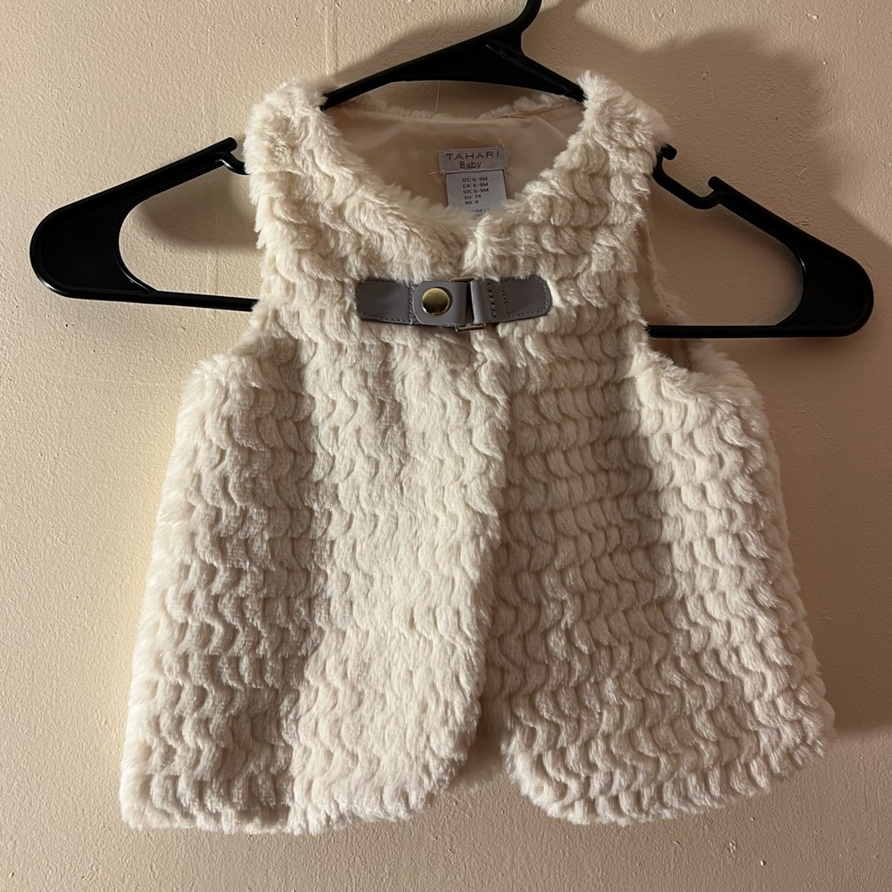 Little girls Tahari fur vest